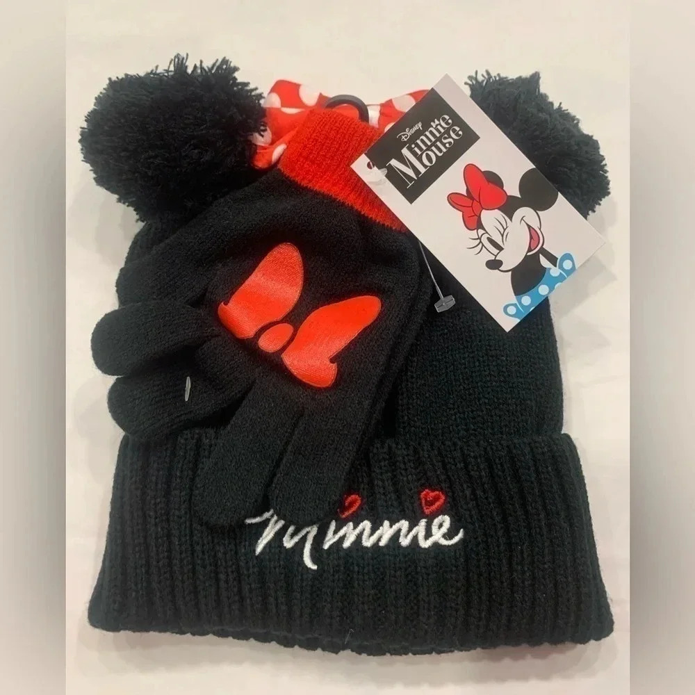 Disney Minnie Mouse hat and gloves set
